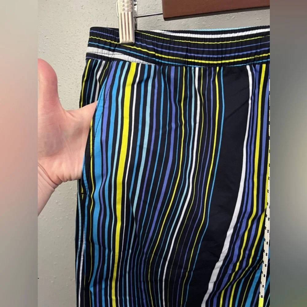 Psycho Bunny Adkins Navy Striped Swim Shorts Mens XL New
